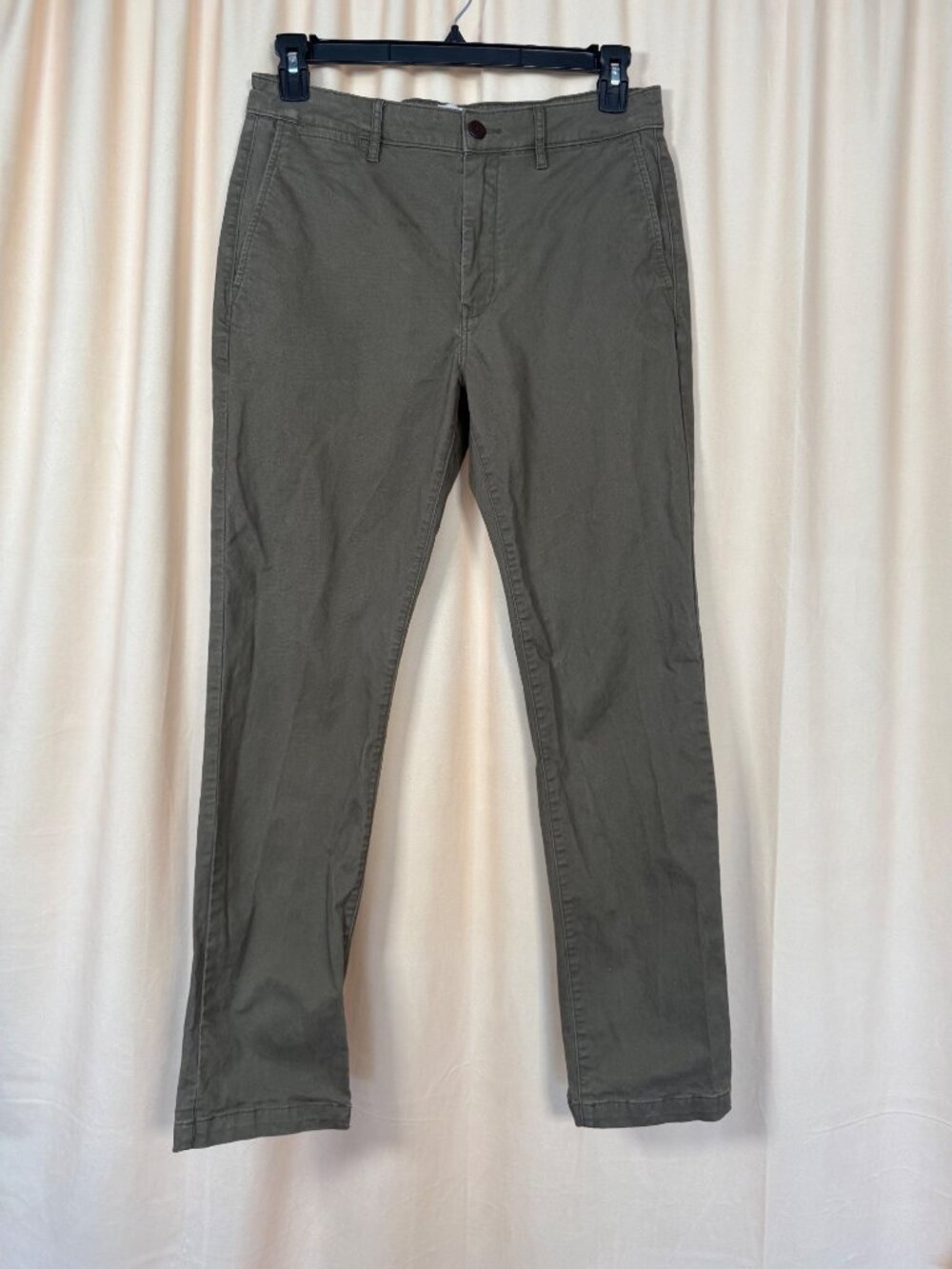 Flint And Tinder Mens Classic Fit Olive Khaki Chino Pants 32x32 Cotton Blend